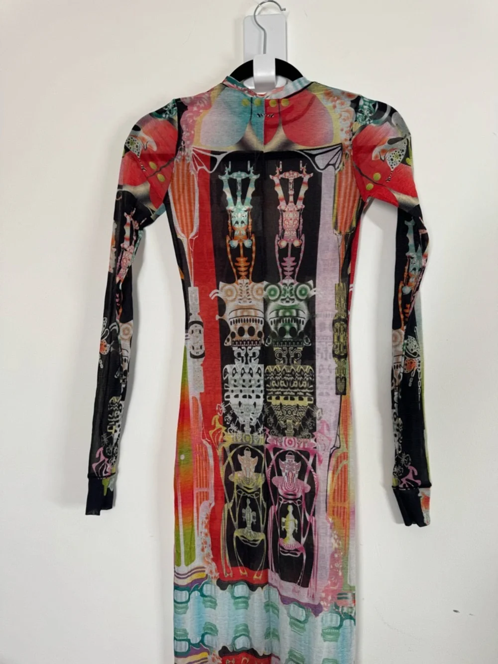 SKIMS Dress Summer Mesh Sheer Long Sleeve Orchid Cabinet NEW - Picture 7 of 12